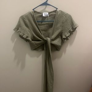Princess Polly green Crop Top